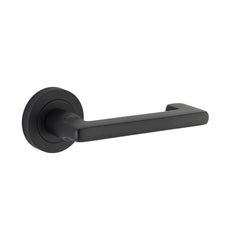 Door Lever Baltimore Return Round Rose Matt Black