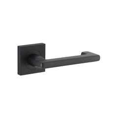 Door Lever Baltimore Return Square Rose Matt Black