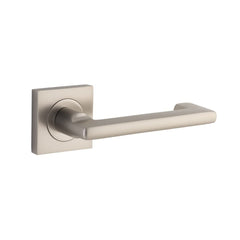 Door Lever Baltimore Return Square Rose Satin Nickel