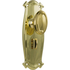 Door Knob Bungalow Privacy Pair Polished Brass