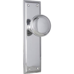 Door Knob Milton Latch Pair Chrome Plated