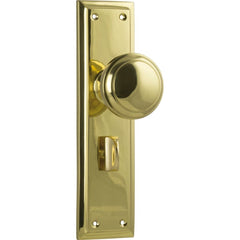 Door Knob Milton Privacy Pair Unlacquered Polished Brass