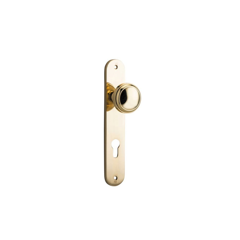 Door Knob Paddington Oval Euro Polished Brass