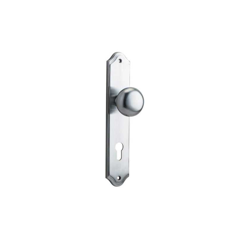 Door Knob Cambridge Shouldered Euro Brushed Chrome