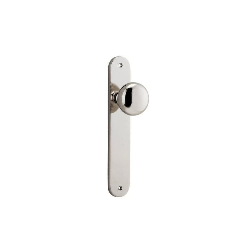 Door Knob Cambridge Oval Latch Polished Nickel