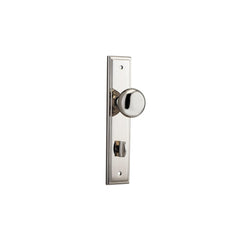 Door Knob Cambridge Stepped Privacy Polished Nickel