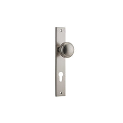 Door Knob Paddington Rectangular Euro Satin Nickel