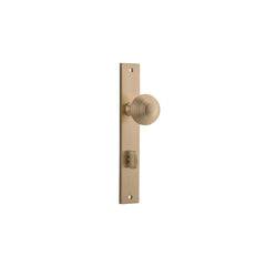 Door Knob Guildford Rectangular Privacy Brushed Brass