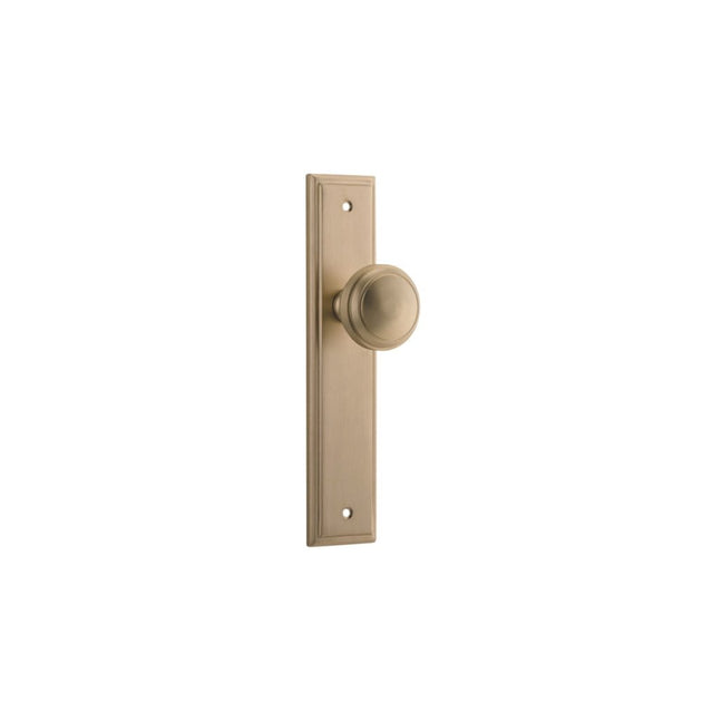 Door Knob Paddington Stepped Latch Brushed Brass | Paddington Hardware