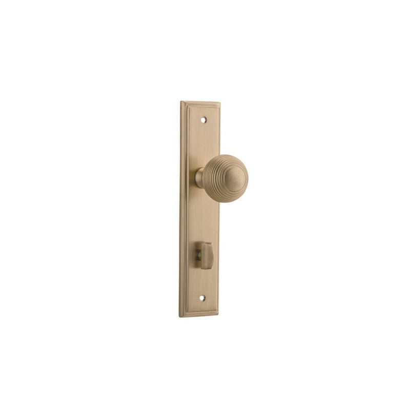 Door Knob Guildford Stepped Privacy Brushed Brass