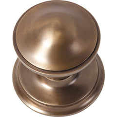 Centre Door Knob Round Antique Brass
