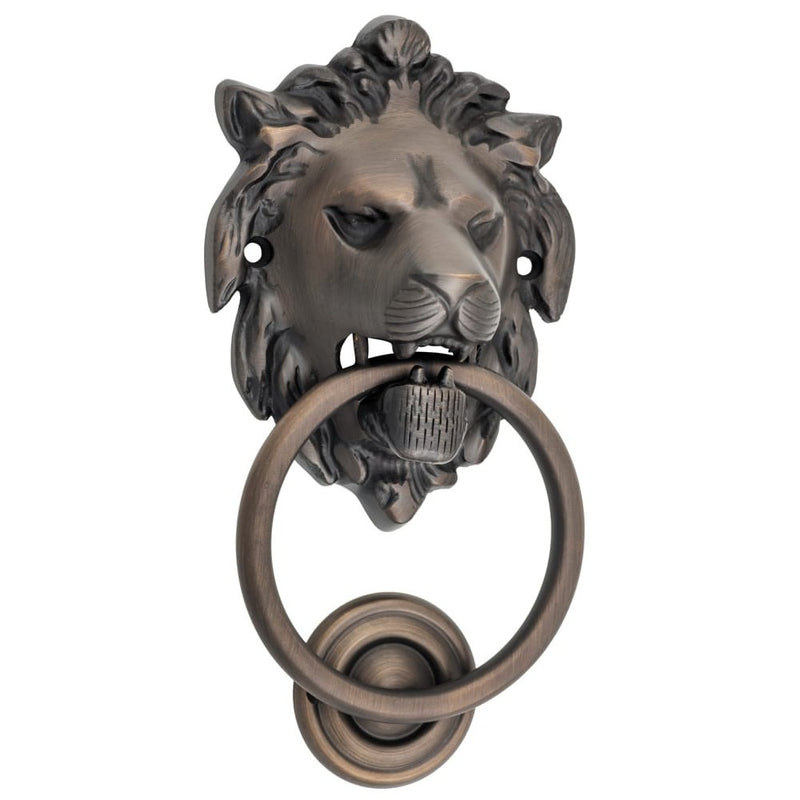 Door Knocker Lion Antique Brass