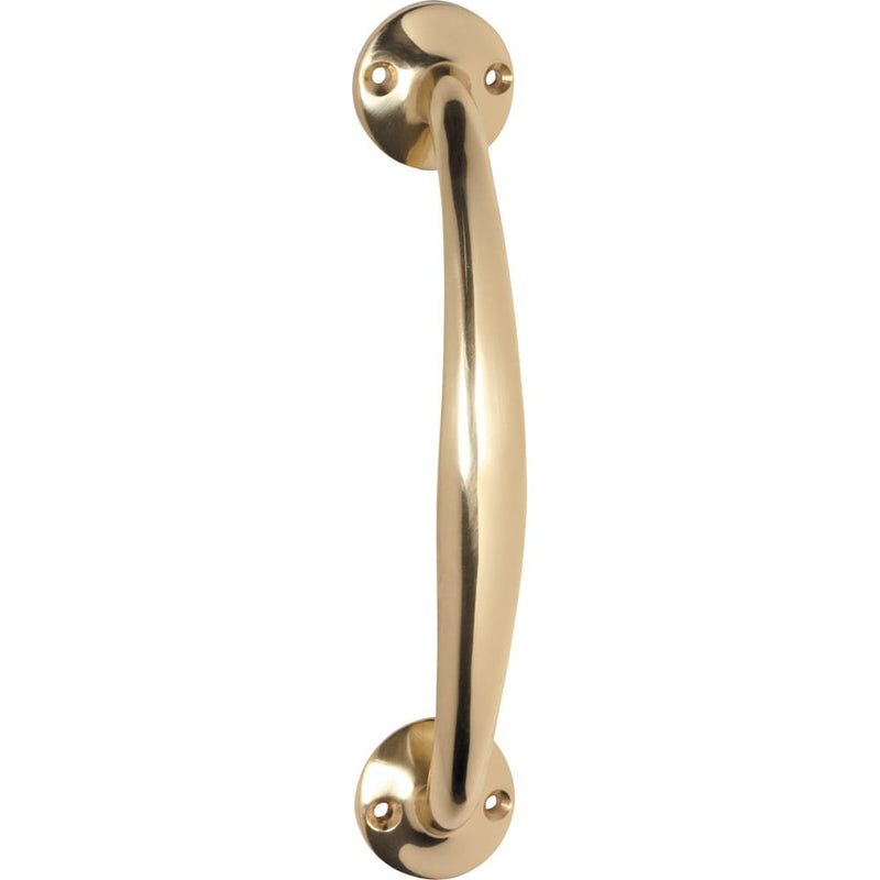 Pull Handle Telephone Polished Brass 187mm