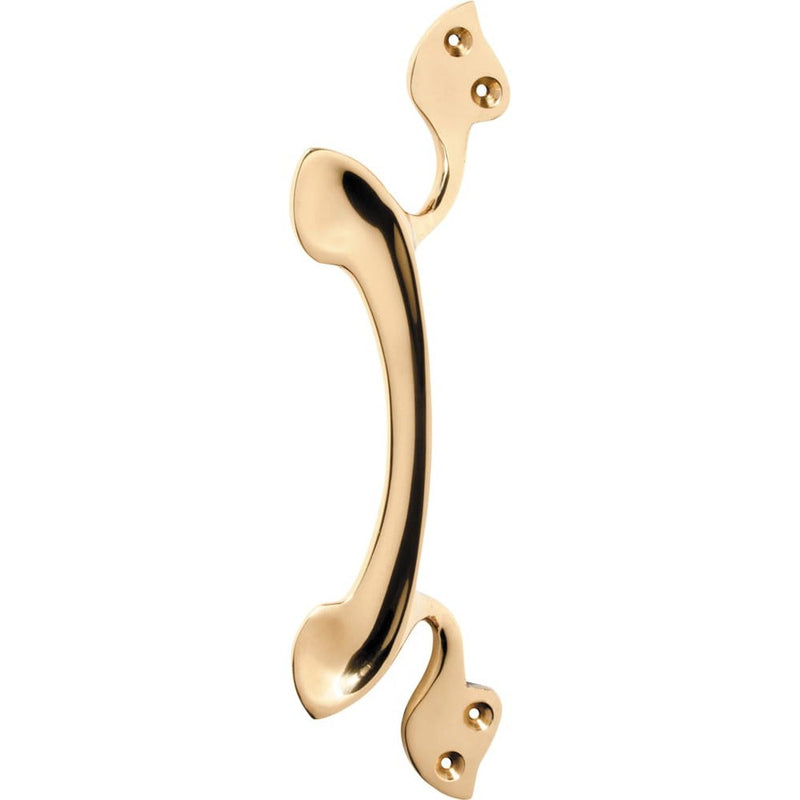 Pull Handle Nouveau Offset Polished Brass