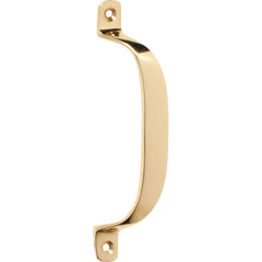 Pull Handle Offset Polished Brass 130mm