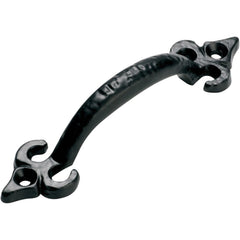 Pull Handle Iron Fleur-de-lis Matt Black 110mm