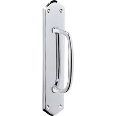 Pull Handle Offset Backplate Chrome Plated