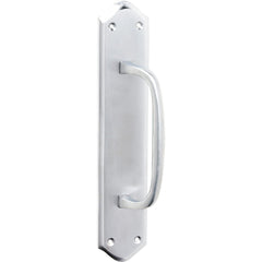 Pull Handle Offset Backplate Satin Chrome