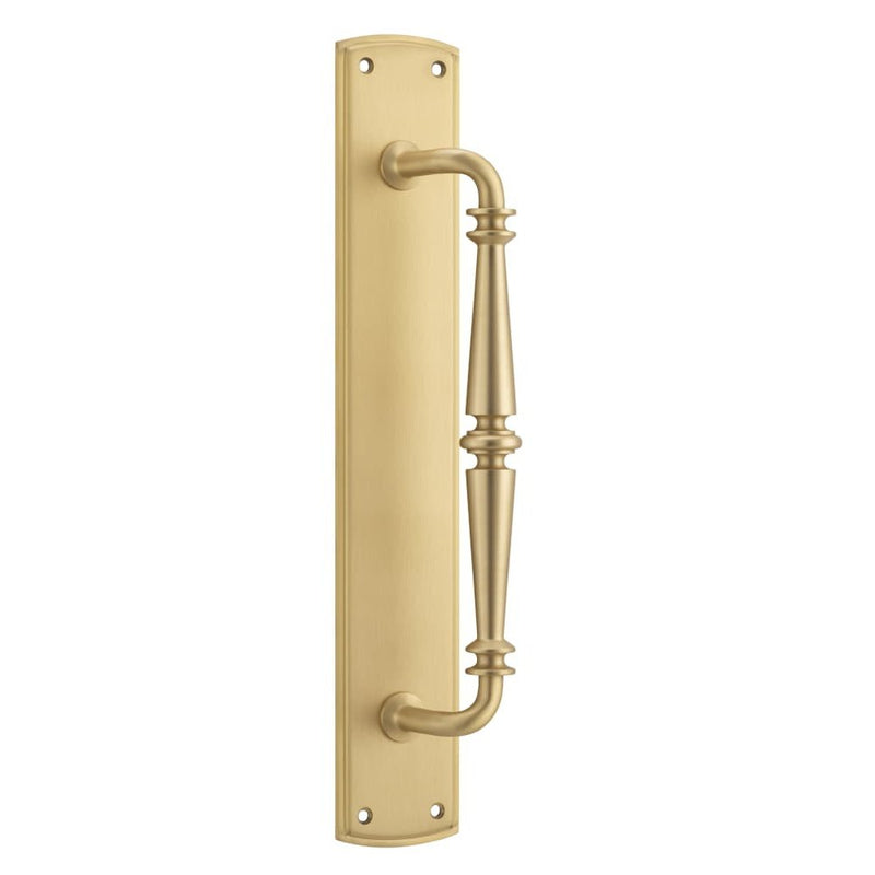 Pull Handle Sarlat Backplate Brushed Brass 380mm