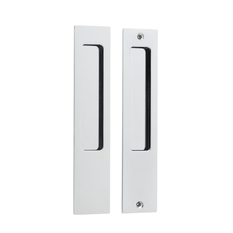 Sliding Door Pull Rectangular Pair Polished Chrome