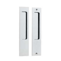 Sliding Door Pull Rectangular Pair Polished Chrome