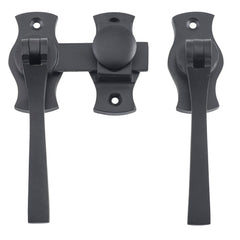 French Door Fastener Square Matt Black