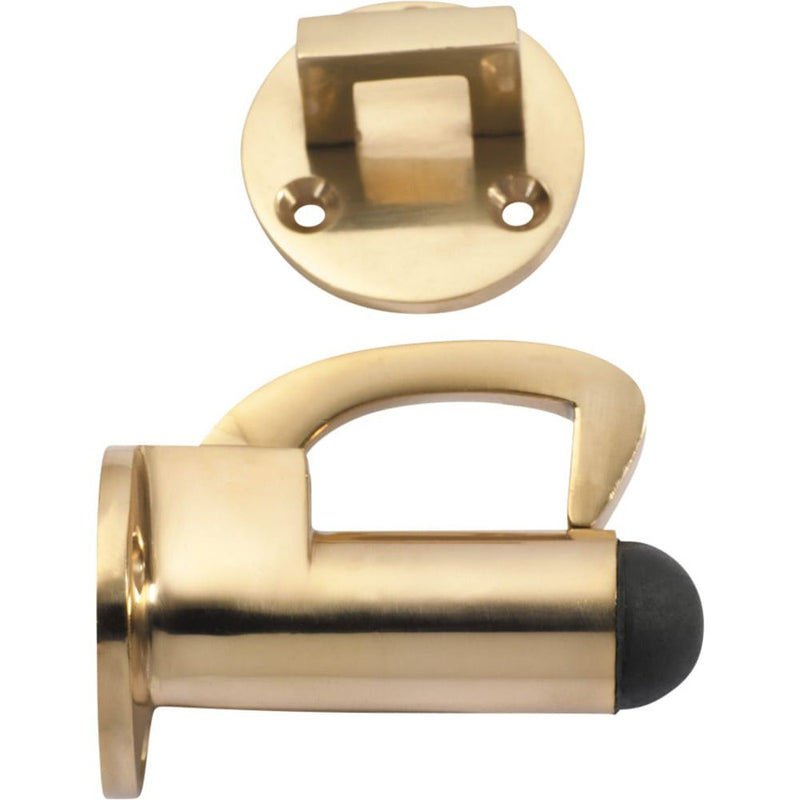 Door Stop Hook Polished Brass D39xP70mm