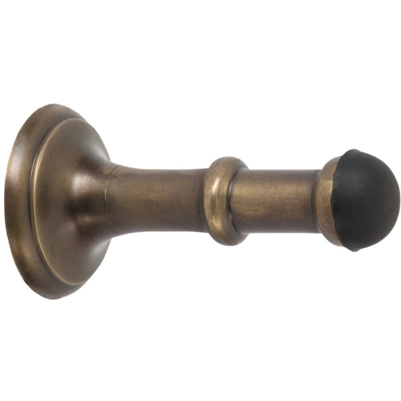Door Stop Concealed Fix Small Antique Brass D43xP80mm