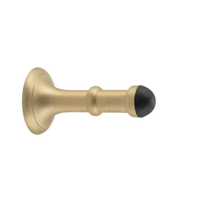 Door Stop Concealed Fix Small Satin Brass D43xP80mm