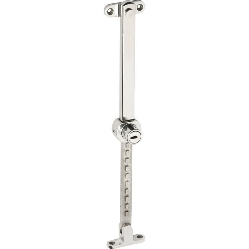 Casement Stay Telescopic Locking Polished Stainless Steel
