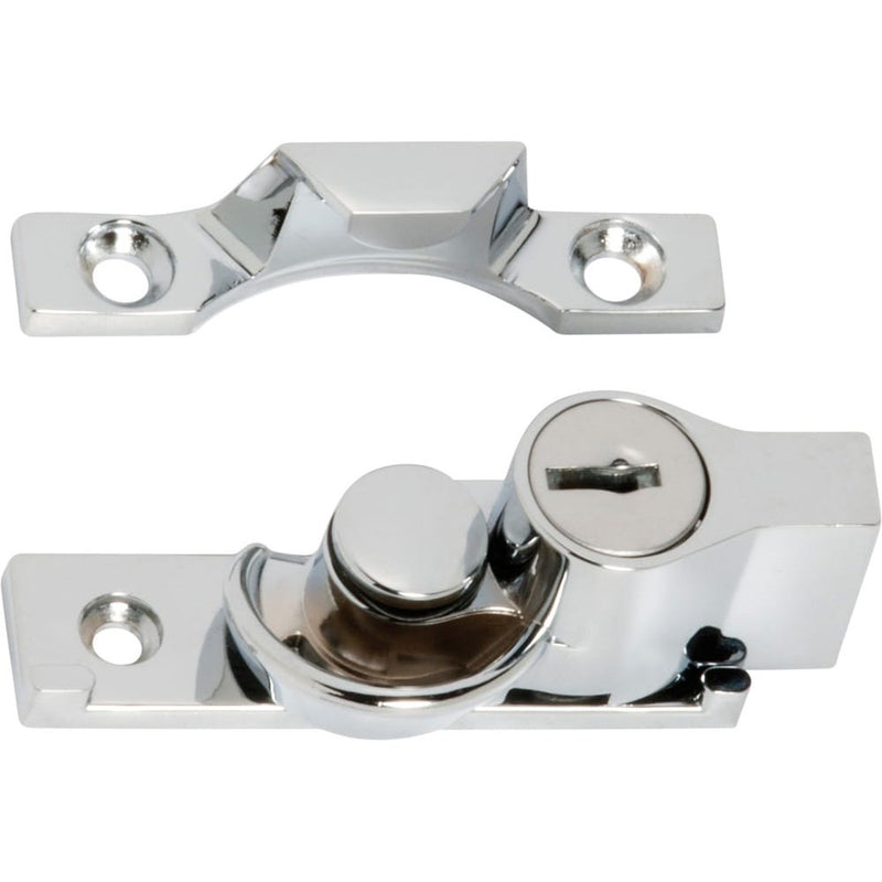 Sash Fastener Locking Narrow Zinc Alloy Chrome Plated