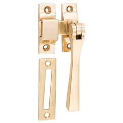 Casement Fastener Square Polished Brass