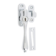 Casement Fastener Locking Teardrop Left Hand Chrome Plated