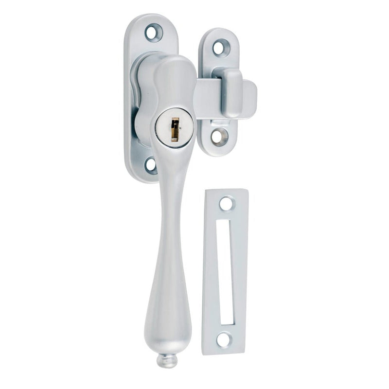 Casement Fastener Locking Teardrop Left Hand Satin Chrome