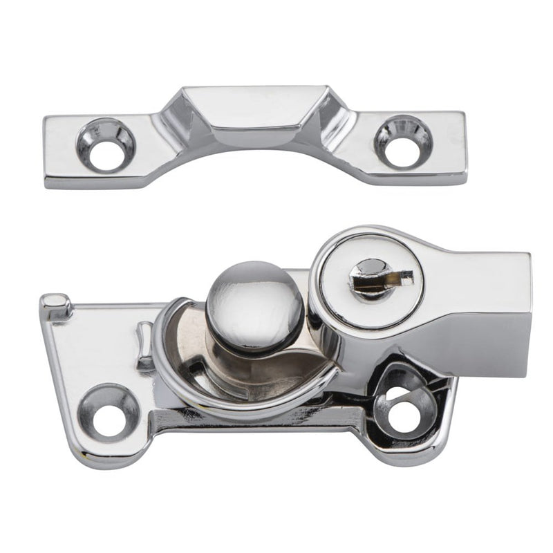 Sash Fastener Locking Wide Base Zinc Alloy Chrome Plated