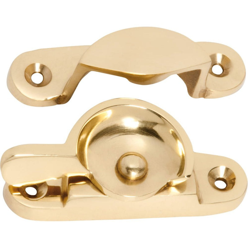 Sash Fastener Classic Unlacquered Polished Brass