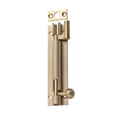 Barrel Bolt Offset Satin Brass 100mm