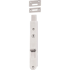 Flush Bolt Locking Satin Nickel H200xW29mm