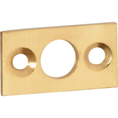 Plate Keeper Polished Brass L25xW13mm Bolt 7.5mm