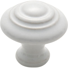 Cupboard Knob White Porcelain Domed 32mm