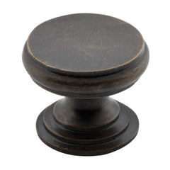 Cupboard Knob Flat Antique Brass 25mm