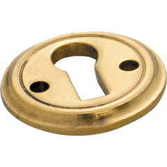 Cupboard Escutcheon Round Polished Brass D23mm