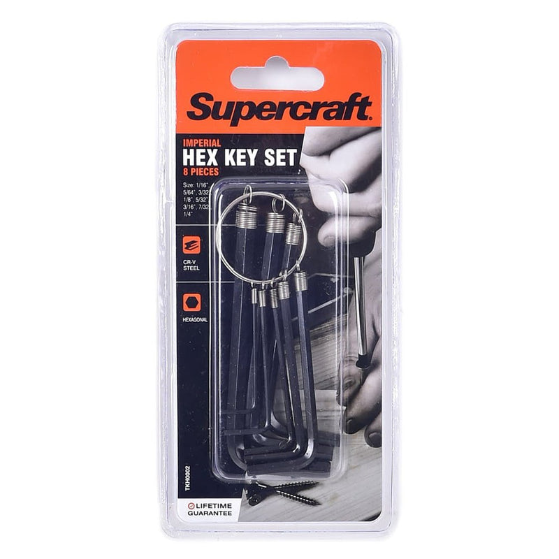 Hex Key Set AF 8pc Supercraft