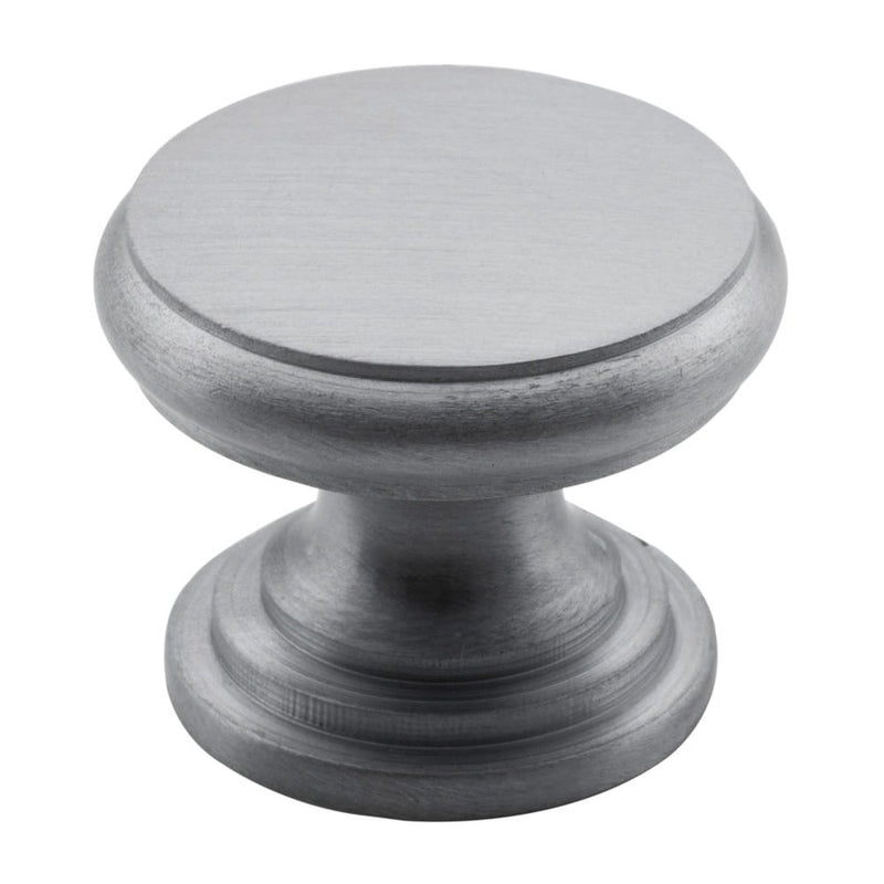 Cupboard Knob Flat Satin Chrome 25mm