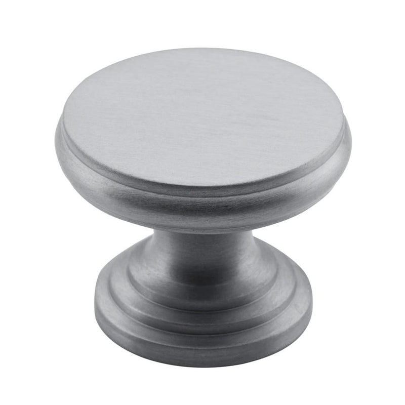 Cupboard Knob Flat Satin Chrome 32mm