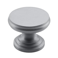 Cupboard Knob Flat Satin Chrome 32mm