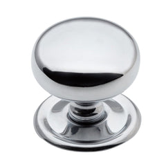 Cupboard Knob Sheet Brass Chrome Plated 38mm