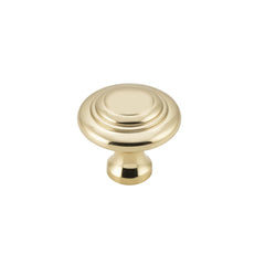 Cupboard Knob Domed Polished Brass 25mm