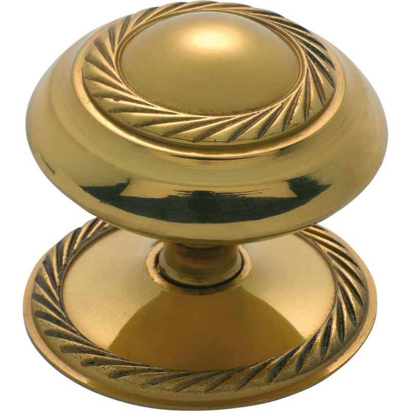 Cupboard Knob Sheet Georgian Polished Brass 50mm