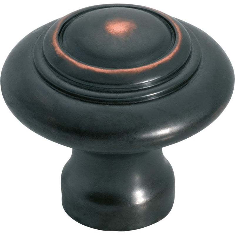Cupboard Knob Domed Antique Copper 32mm